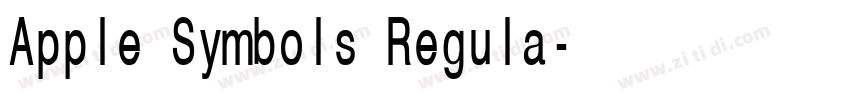 Apple Symbols Regula字体转换 Apple Symbols Regula字体转换